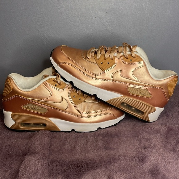 Nike Air Max 90 SE GS Metallic Bronze - Picture 4 of 7